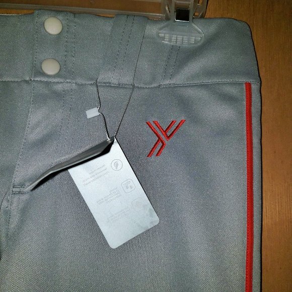 Youper Youth Unisex Elite Belted Softball Pant Gray  Youth/Medium - Picture 3 of 12